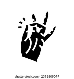 fine motor skills occupational therapist glyph icon vector. fine motor skills occupational therapist sign. isolated symbol illustration