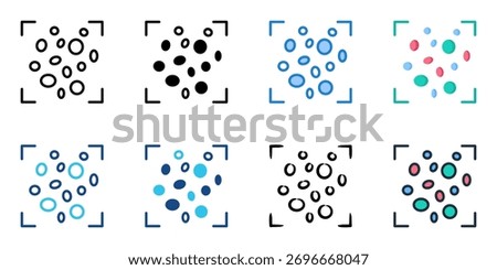 Fine Particle Matter icon set multiple style collection 
