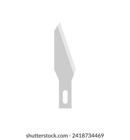 fine point razor blade for hobby knife flat design vector illustration. hobby knife handles and blades crafting tool