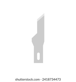 fine point razor blade for hobby knife flat design vector illustration. hobby knife handles and blades crafting tool