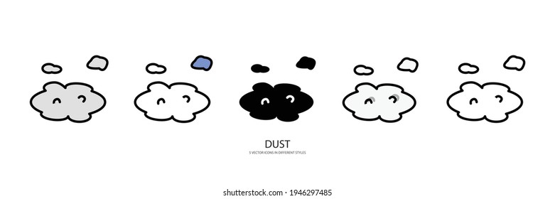 icono de tipo vector de polvo fino