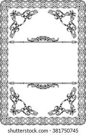 Fine remarkable baroque frame is isolated on white