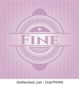 Fine retro style pink emblem