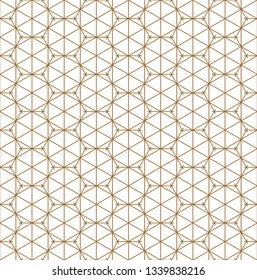 Fine seamless japanese pattern kumiko for shoji screen.Great design for any purposes. Japanese pattern background vector. Japanese traditional wall, shoji.Average thickness lines.