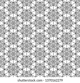Fine seamless japanese pattern kumiko for shoji screen.Great design for any purposes. Japanese pattern background vector. Japanese traditional wall, shoji.Average lines.