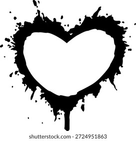 Fine splatter of dispersed ink particles radiating from a hollow circle in the center with minimal surrounding marks.
