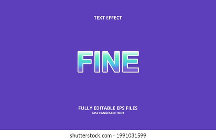 fine style editable text effect
