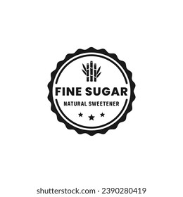 Fine sugar label or fine sugar stamp vector isolated. Best Fine sugar label for apps, websites, print design, element design, and more about natural sweetener.