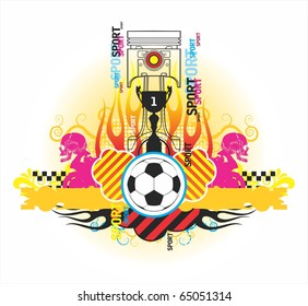 Fine symmetric composition on sports subjects