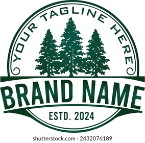 fine tree logo, Modern natural fine symbol. Plant branch vector logo download for your company
