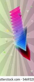 fine triangles over set, chaos beside multiple pattern