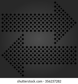 Fine vector dotted black arrows. Elements for web, infographic and diagrams