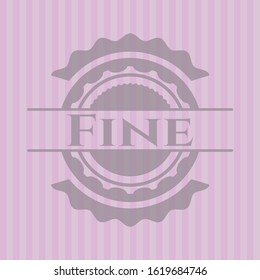 Fine vintage pink emblem. Vector Illustration. Detailed.
