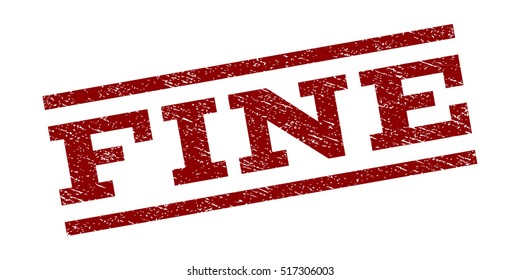 Fine watermark stamp. Text caption between parallel lines with grunge design style. Rubber seal stamp with scratched texture. Vector color ink imprint on a white background.