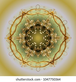 Fine winter ornament. Isolated of vector neutral, gray and beige snowflakes. Vector illustration. Snowflakes collection.