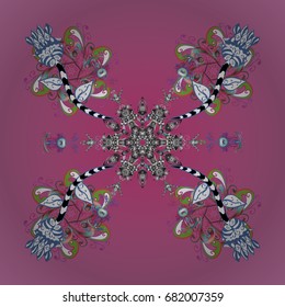 Fine winter ornament. Isolated of vector snowflakes. Vector illustration. Snowflakes collection.