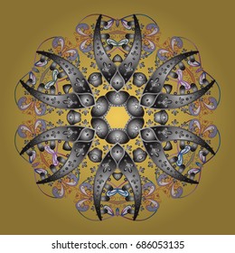 Fine winter ornament. Isolated of vector snowflakes. Vector illustration. Snowflakes collection.