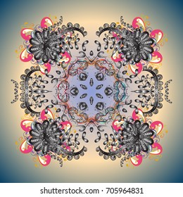 Fine winter ornament. Vector illustration. Snowflakes collection. Isolated of vector snowflakes.