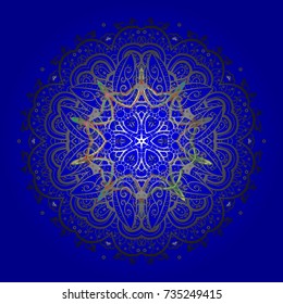 Fine winter ornament. Vector illustration. Snowflakes collection. Isolated of vector blue, gray and green snowflakes.
