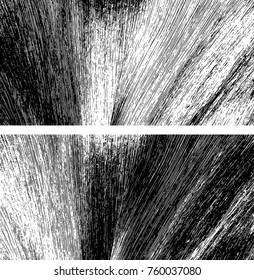 Finely veined black and white texture, based on dry palm leaf, in two versions