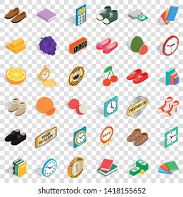 Fineness icons set. Isometric style of 36 fineness vector icons for web for any design