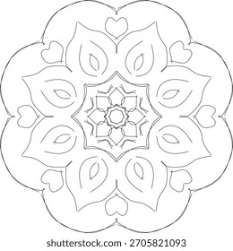 Patrón de mandala circular intrincado de calidad fina
