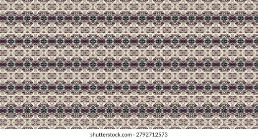 Fine-scale repeating geometric pattern in gold and cream tones, ideal for textiles and decorative surfaces.