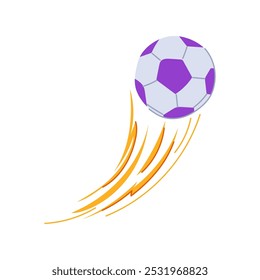 finesse speed soccer ball cartoon. power touch, spin flight, trajectory precision finesse speed soccer ball sign. isolated symbol vector illustration