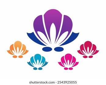 O melhor vetor de coleção do design de ícone de logotipo do Pearl Shell. pode ser usado como símbolos, identidade da marca, logotipo da empresa, ícones ou outros. cor e texto podem ser alterados de acordo com a sua necessidade no fundo branco