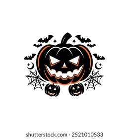 Mejor logotipo de Halloween Logotipo de Halloween Icono de calabaza de Halloween Feliz Halloween