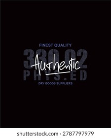 Finest Quality Authentic typography design vector illustration