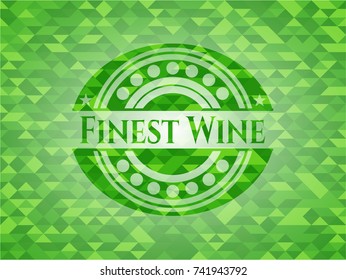 Finest Wine green mosaic emblem