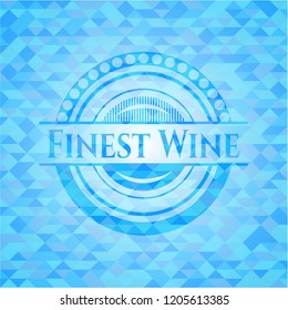 Finest Wine light blue mosaic emblem