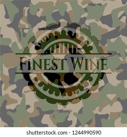 Finest Wine on camo pattern