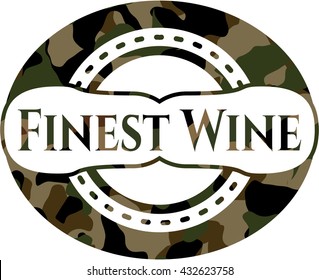Finest Wine on camo pattern