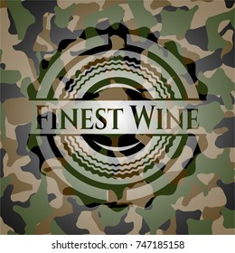Finest Wine on camo pattern