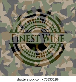 Finest Wine on camo texture