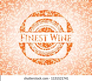 Finest Wine orange mosaic emblem
