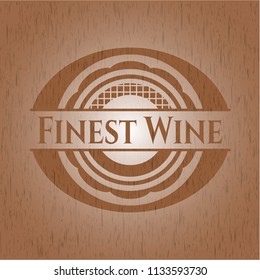 Finest Wine retro wooden emblem