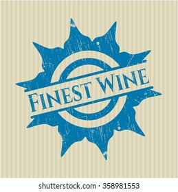 Finest Wine rubber stamp
