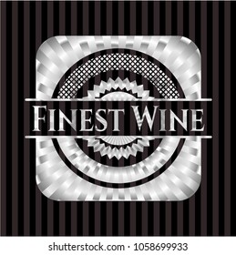 Finest Wine silvery shiny emblem