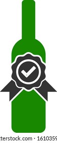 Finest wine vector icon. Flat Finest wine symbol is isolated on a white background.