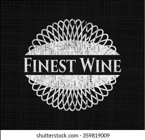 Finest Wine written with chalkboard texture
