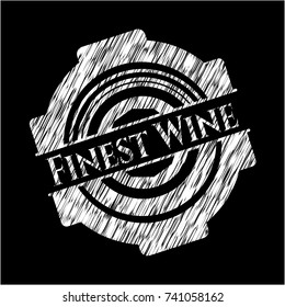 Finest Wine written with chalkboard texture