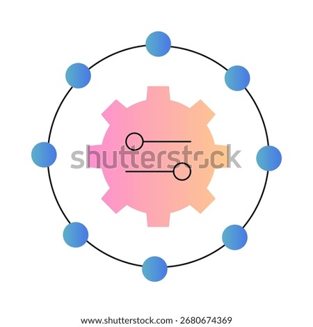 Fine-Tuning Icon, AI model with adjustment sliders, Model optimization, Task-specific training, Performance enhancement, and Deep learning. Vector illustration.