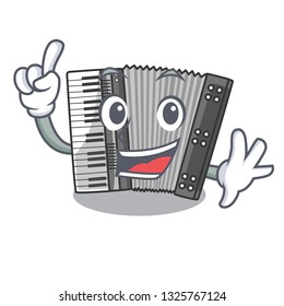 Finger accordion isolated with in the character