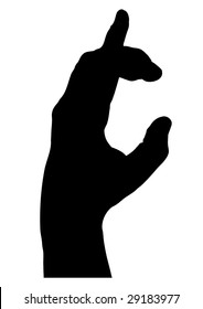finger alphabet Letter D