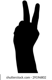 finger alphabet letter K