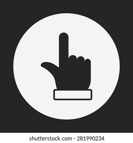 Finger arrow icon