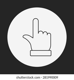 Hand Icon Finger Icon Vector On Stock Vector (Royalty Free) 1286709544